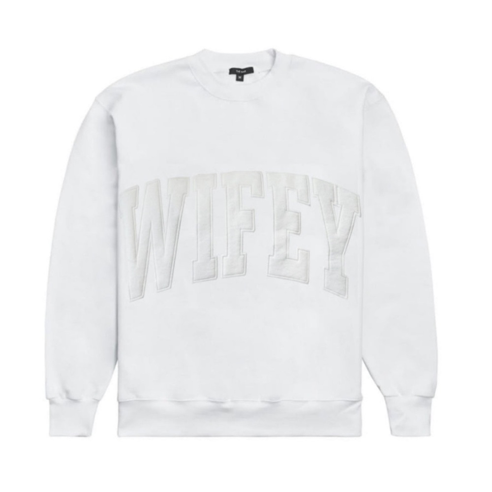 The Bar - Wifey Varsity Sweatshirt NWOT - White - Sz L